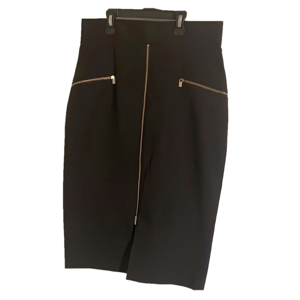 Elegant Black Skirt with Gold Accents